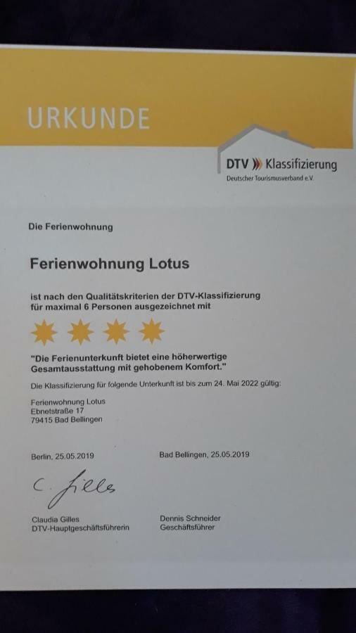 Apartament Lotus Bad Bellingen Zewnętrze zdjęcie
